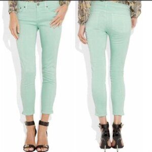 New J. Crew toothpick coastal ankle crop ankle zip stretch skinny denim jean